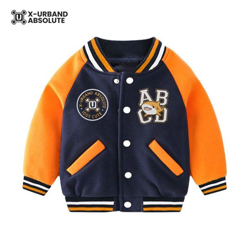 Product image Jaket Varsity Anak K064 K065 K066 S Navy Orange