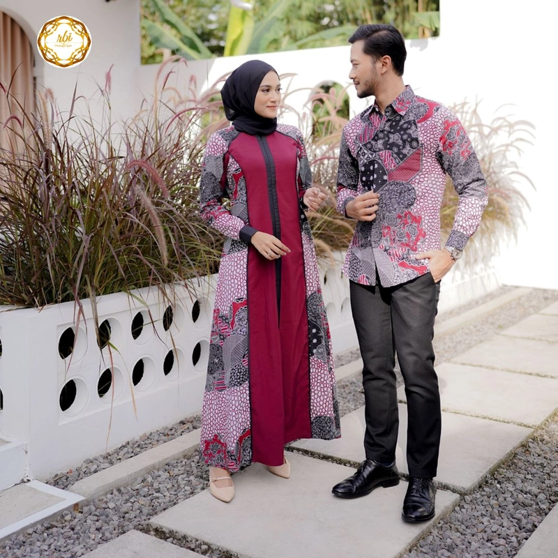 Product image Rambe Batik Indonesia - Batik Couple Gamis Shakillah Original Bahan Katun Prima Boleh Beli Pisah Kemeja M A