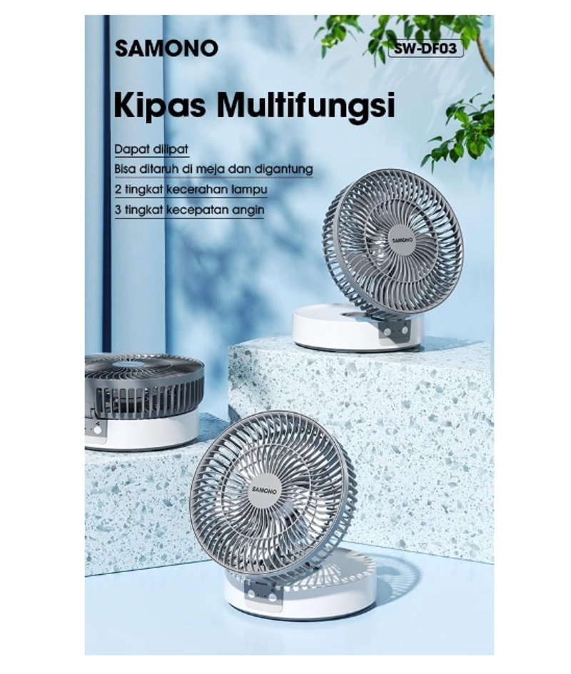 Product image UTAMAMEGA - Kipas Angin Samono SW-DF03 Portable Desk Fan type SW-DF03