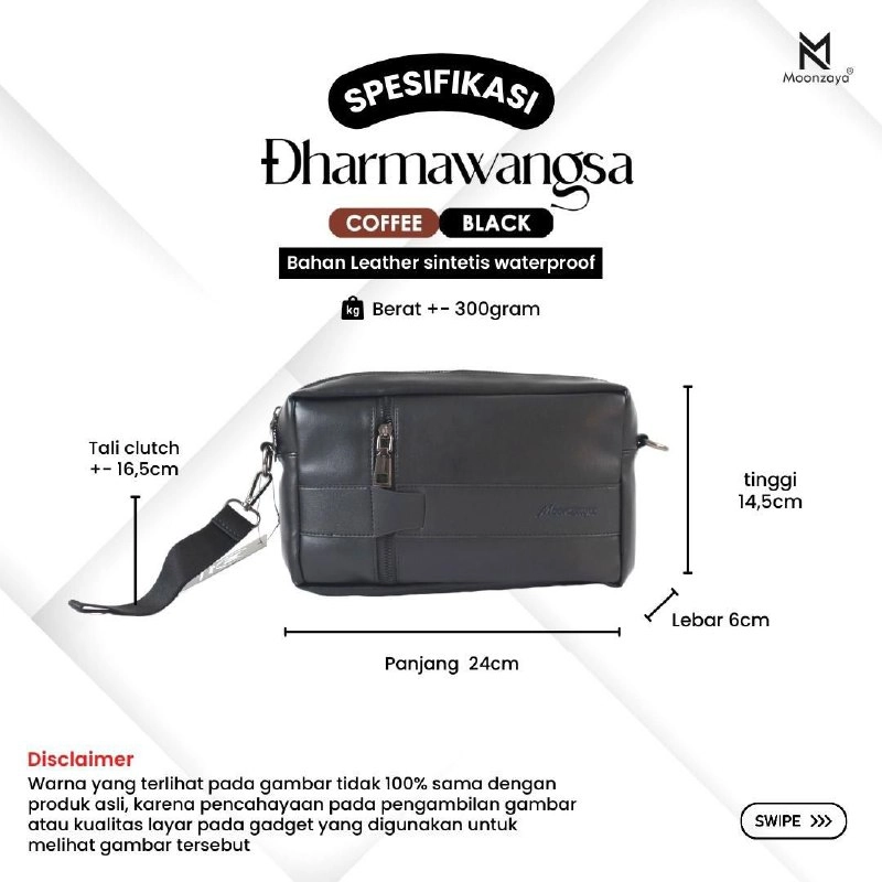 Product image Fashopid - MOONZAYA TAS PRIA DHARMAWANGSA ALL BLACK