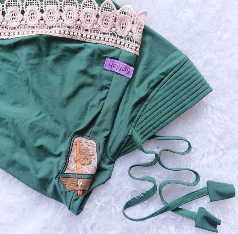 Product image Fisky Collection - Fisky Collection - Hijab Boba Anak Rafilah All Size Hijau Botol