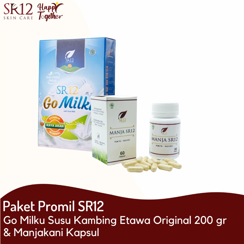 Product image SR12 Paket Promil Gomilku Susu Kambing Etawa Dan Manjakani 200gr Ori+Kapsul