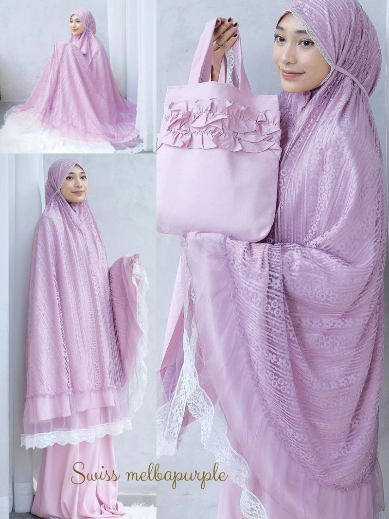Product image AL Irsyad Store - MUKENA SWISS DALANOVA JUMBO MELBA X PURPLE