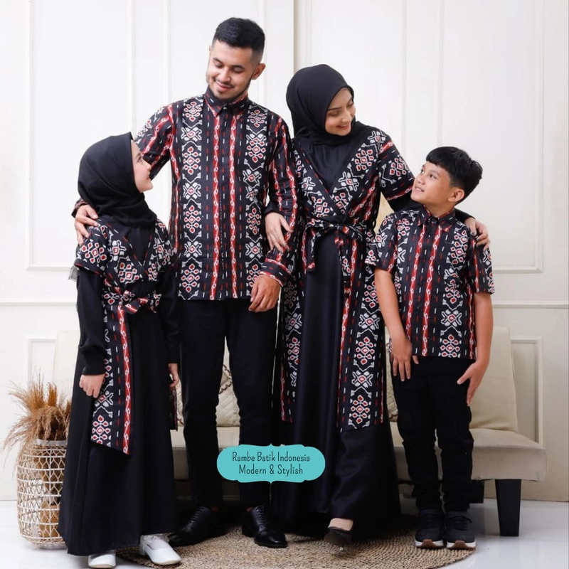 Product image Rambe Batik Indonesia Couple Sarimbit Batik Keluarga - Kode F2 Hem Anak Cowok No 8 F2