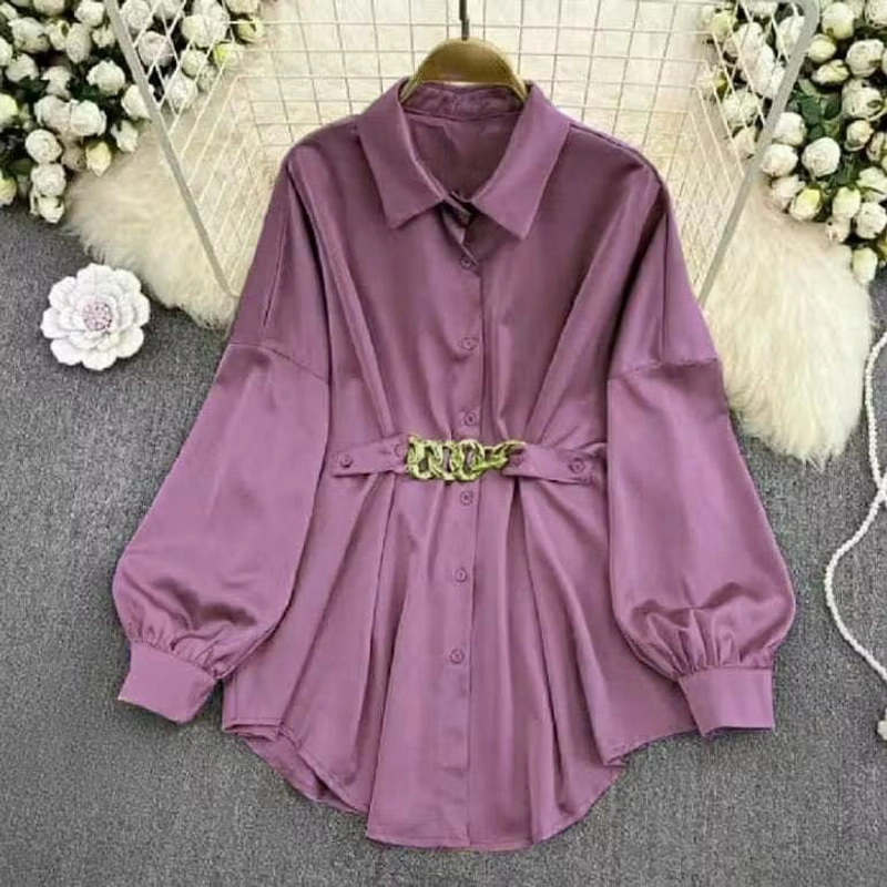 Product image MEQA DAILY - MEQA DAILY - Imelda Blouse Wanita Modis All Size Lavender