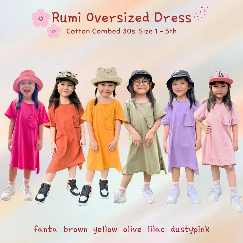 Product image Lucuna - Rumi Oversized Dress Baju Anak 1 Brown