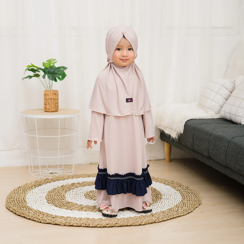 Product image Kakakeyza official - Gamis anak hijab kerut untuk anak usia 1 sd 7 tahun XS 001