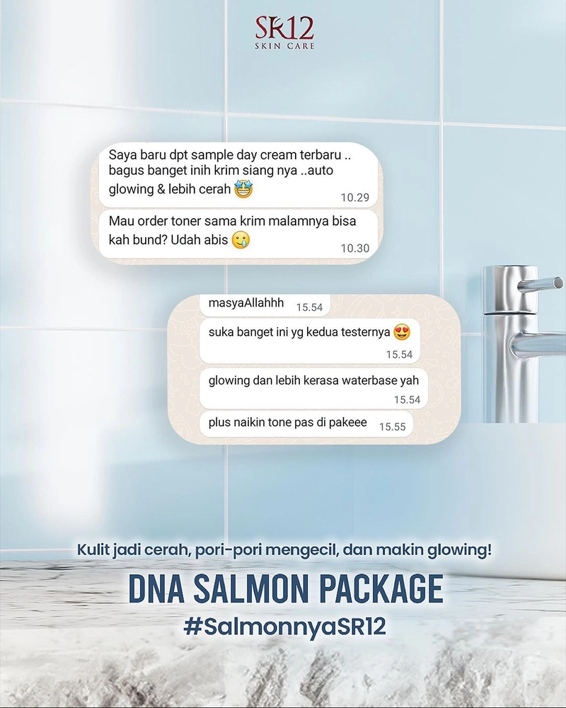 Product image SR12 DNA Salmon Paket Perawatan Wajah Cerah Lembab Sehat 1 Paket DNA Salmon