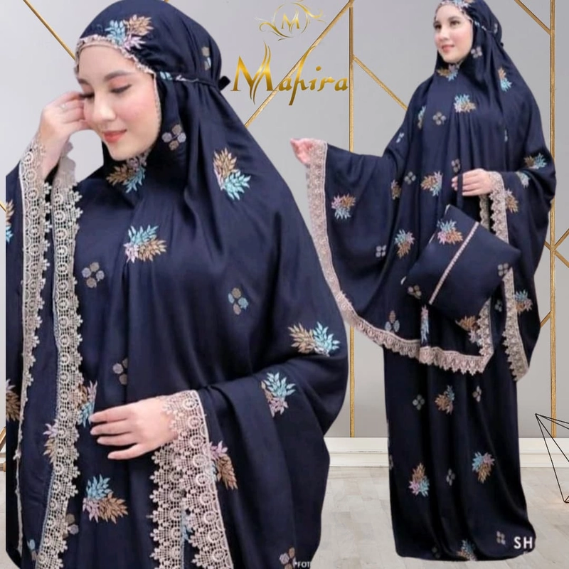 Product image Mahira Boutique - Mukena Potong Dewasa Alfi 2 Series alsize navy