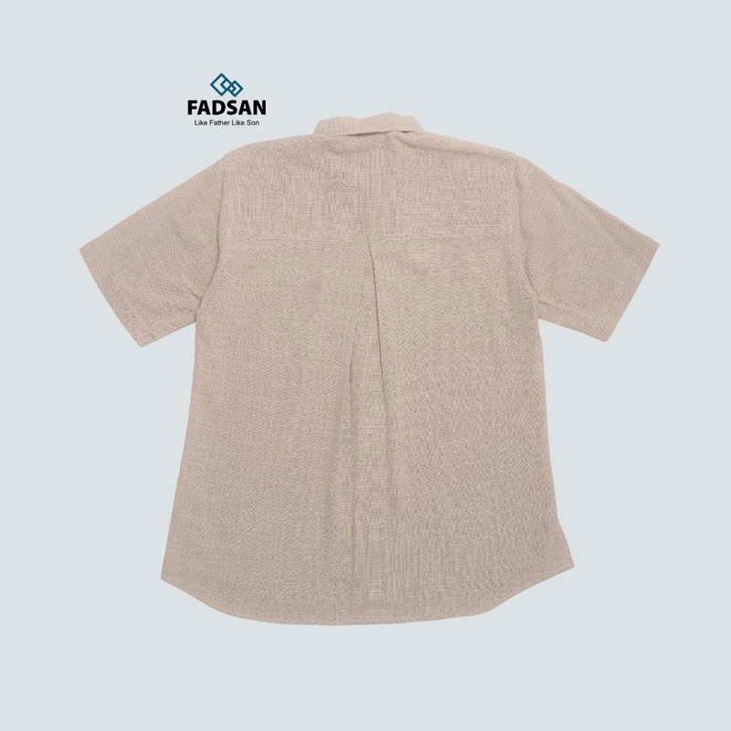 Product image FADSAN - Kemeja Gaya Casual Polos Couple Ayah Anak Warna Sand - Ryu Series SIZE ANAK XS RYU SAND