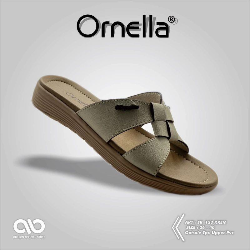 Product image Odillon - Ornella - ER 133 / Sandal Slip On Wanita Casual 39 CREAM