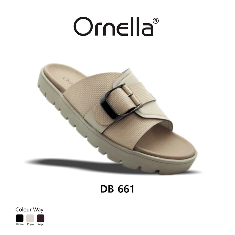 Product image Ornella - DB 661 / Sandal Slip On Wanita Casual 37 Cream