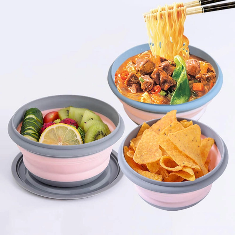 Product image RUMAH RAYA - Kotak Makan Foldable Bento Lunch Box 3 PCS - B1 - Pink Set 3 pcs Pink