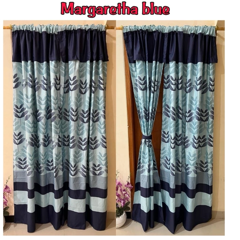 Product image Galeripuko - Gorden serut Pintu dan Jendela Motif Margaretha Biru serut margaretha biru [PO 3 hari Kerja]