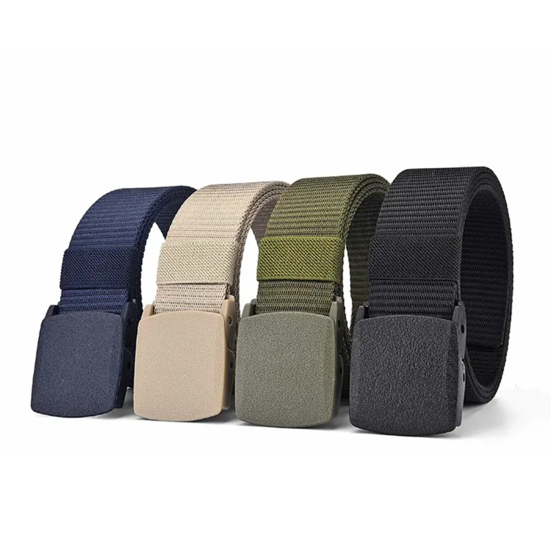 Product image KAHASIL - Ikat Pinggang Sabuk Gesper Pria Nylon Kanvas Anti Metal Detector Panjang 120cm KHBELT05 all variant BIRU