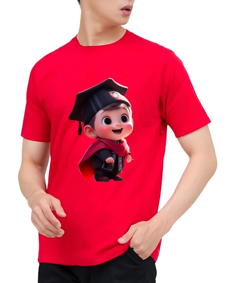 Product image astro - Kaos Pria Gambar 3Dimensi Sarjana Kids M MERAH