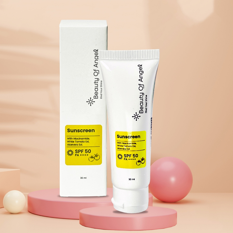 Product image [BUNDLING] BEAUTY OF ANGEL Sunscreen SPF 50 PA++++ White Tomato dan Glow Soap all variant all variant