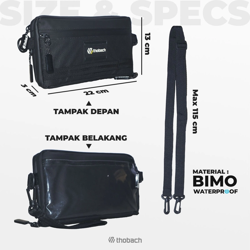 Product image Thobach official - THOBACH Sling Pouch DESTROY All Size Black