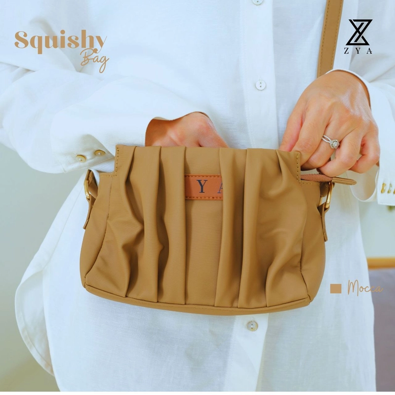 Product image Fashopid - ZYA TAS SELEMPANG WANITA SQUISHY BAG ALL MOKA