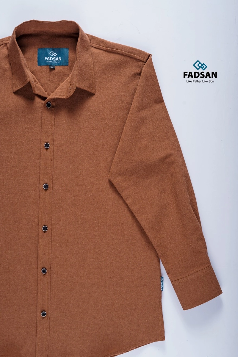 Product image FADSAN - Kemeja Koko Lengan Panjang Ayah dan Anak Laki-Laki Warna Red Brick - Grit Series SIZE ANAK XS GRIT RED BRICK
