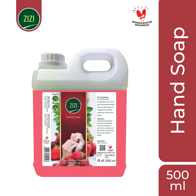 Product image ZIZI - Hand Soap Sabun Cuci Tangan 1000 ml 1000 ml Aroma Strawberry