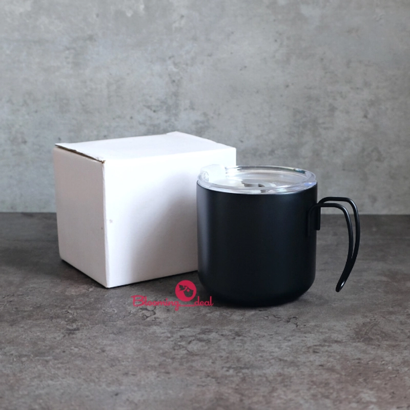 Product image Blooming_Deal - Tumbler Coffee Mug Coffee Tea Cup Stainless Steel 400ml HN103 HITAM