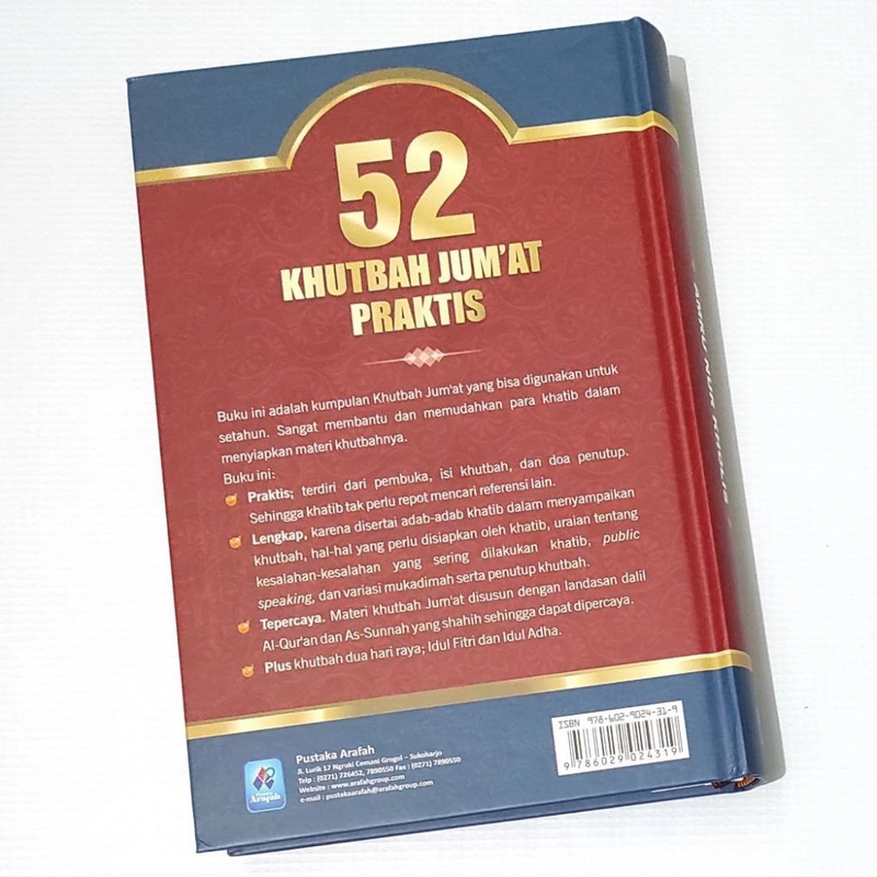 Product image Pustaka Arafah - 52 Khutbah Jumat Praktis HC Hard Cover