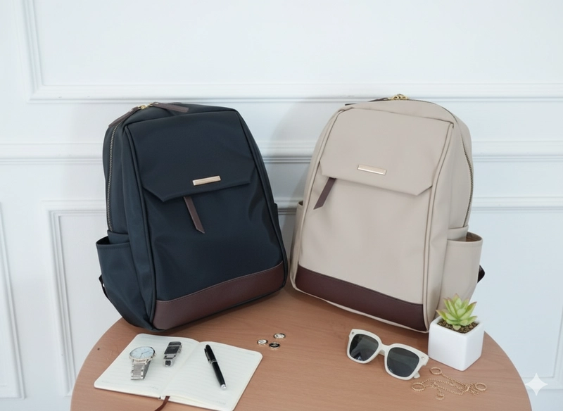 Product image CBL - Ransel MAUDY - Tas Ransel Backpack Wanita Waterproof Bahan Nilon Simple Premium Untuk Formal Atau In Medium Hitam