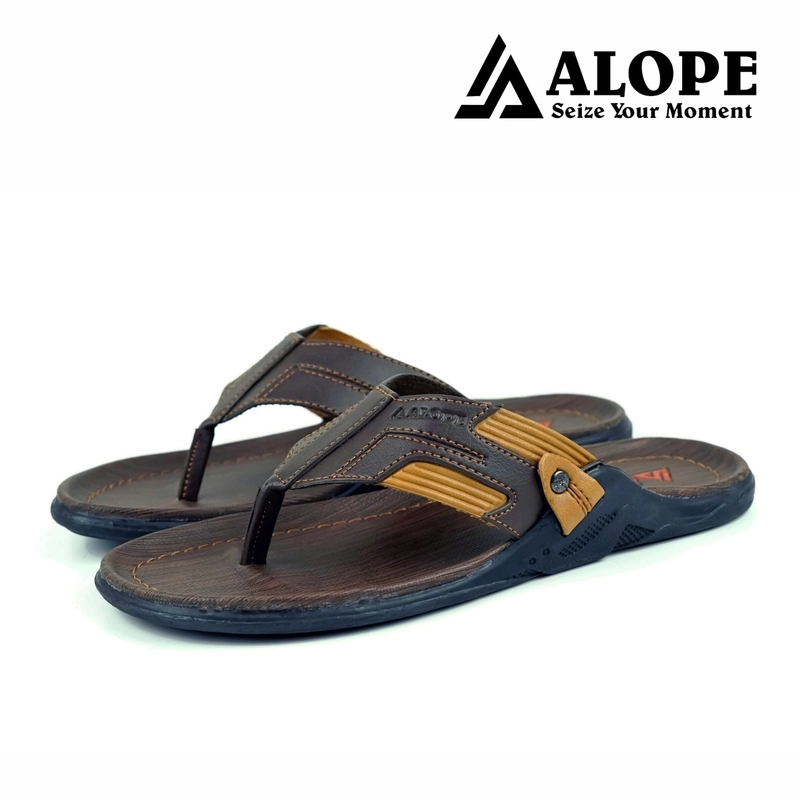 Product image ALOPE OFFICIAL - BUY 1 GET 1 SANDAL ALOPE SANDAL PRIA JAPIT H 03 SIZE DEWASA READY 39 SAMPAI 43 40 Coklat tua