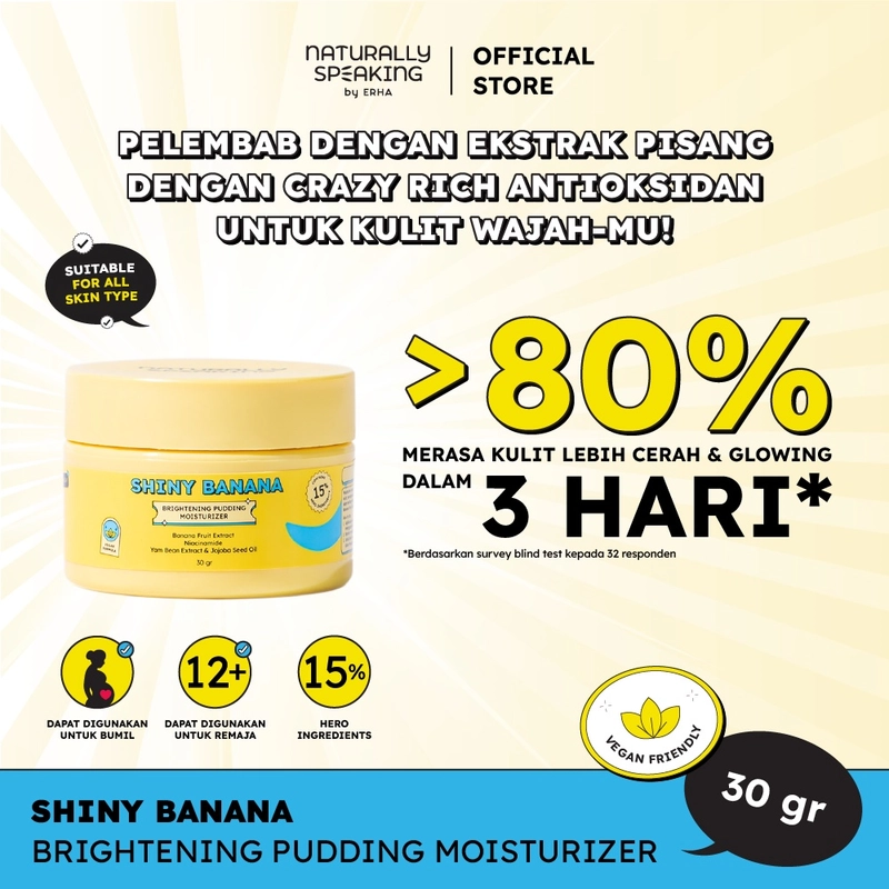 Product image Naturally Speaking By Erha - Shiny Banana Brightening Pudding Moisturizer 30gr Moisturizer