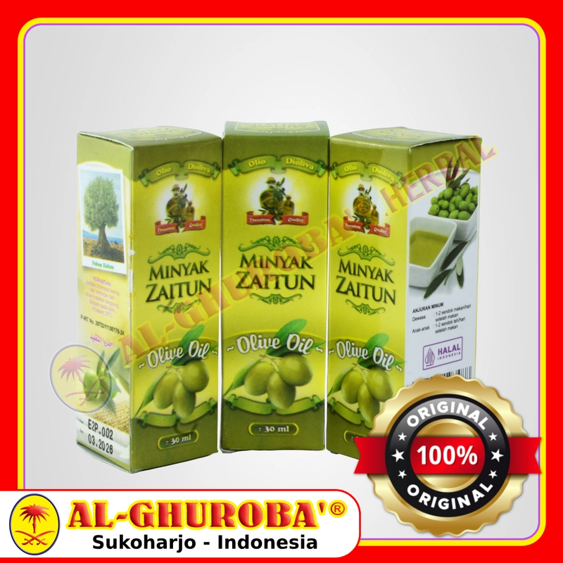 Product image Al-Ghuroba Herbal - Minyak Zaitun Olive 30ml Al Ghuroba Halal BPOM 30ml Original