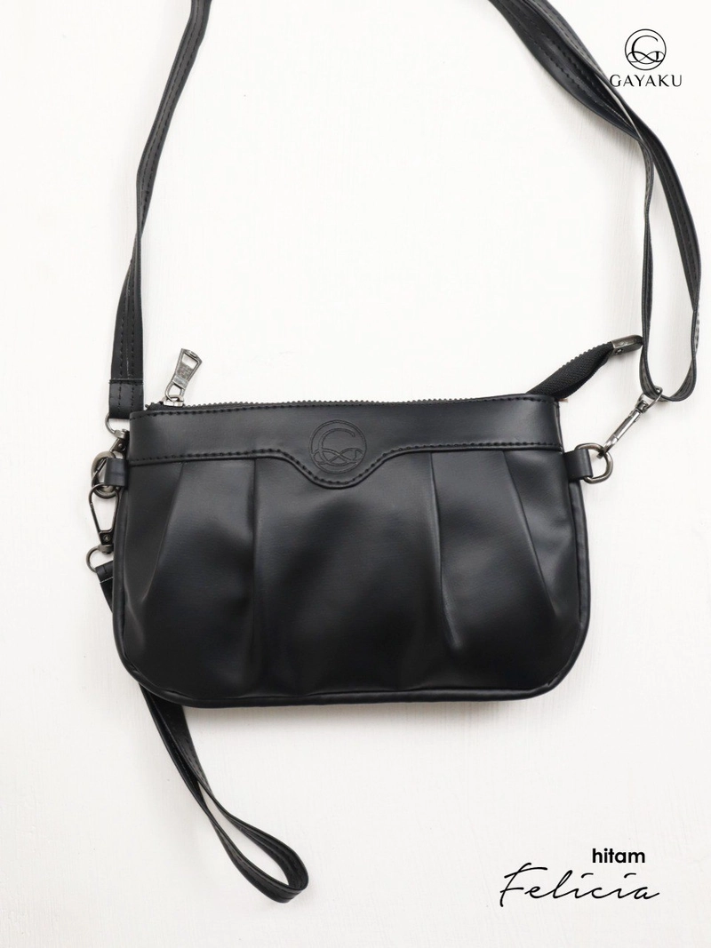 Product image Fashopid - GAYAKU TAS SELEMPANG FELICIA ALL HITAM