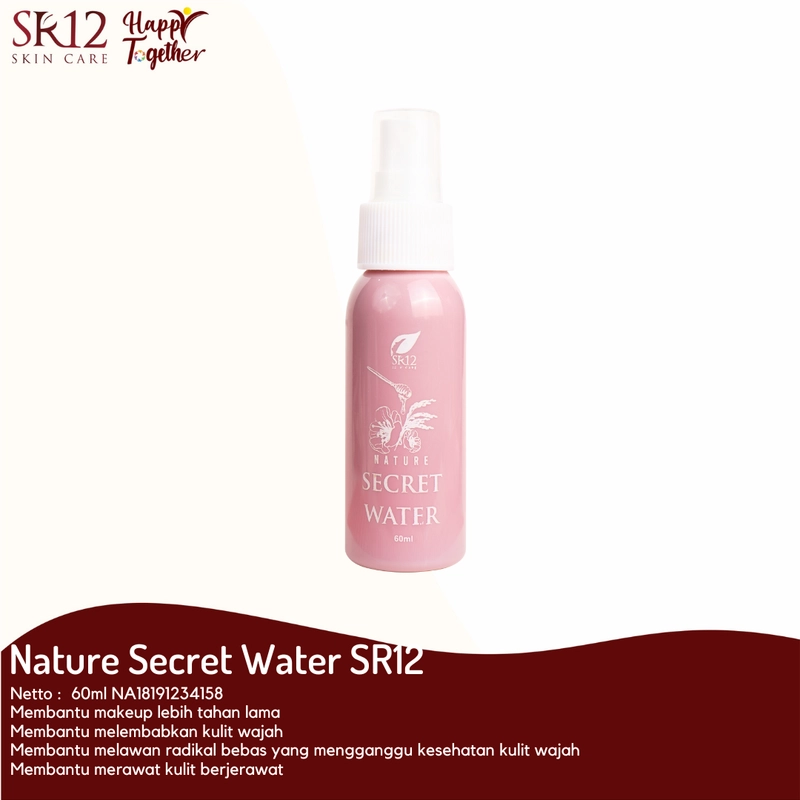 Product image SR12 Nature Secret Water Face Spray Makeup Tahan Lama Jerawat Mengering 60 ml Secret Water