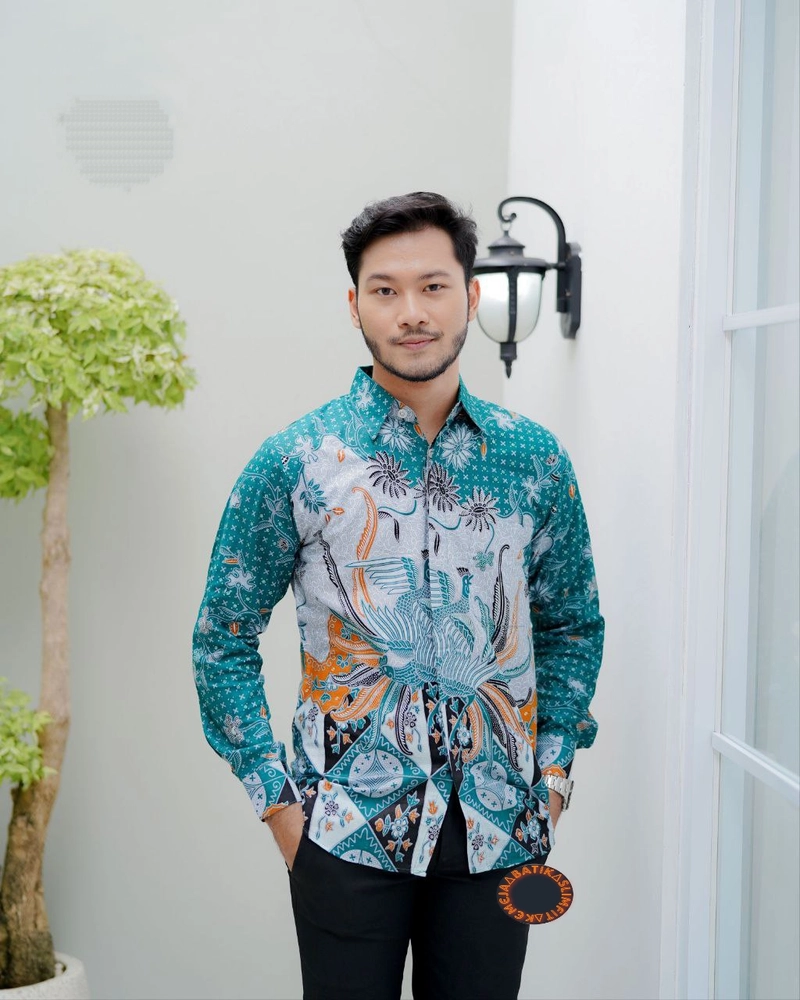 Product image Ks muslim fashion - Kemeja Batik pria dewasa slimfit motif azmi M Kemeja azmi