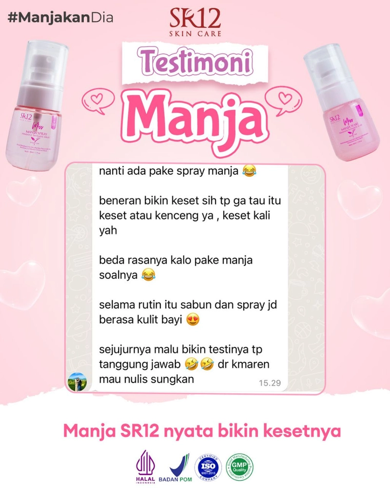 Product image SR12 Miss Manja Wash Dan Spray Mengatasi Bau Tak Sedap Keputihan Dan Gatal-Gatal 40 ml Manja Wash