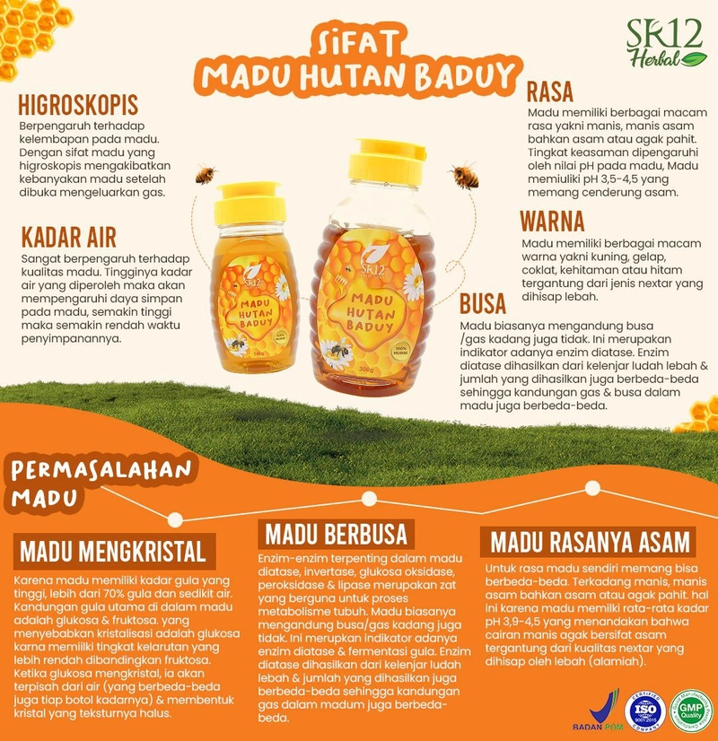 Product image SR12 Madu Hutan Baduy Mengatasi Asam Urat Rematik Anemia Osteoporosis Batu Ginjal Meningkatkan Imun 300gr Madu Baduy