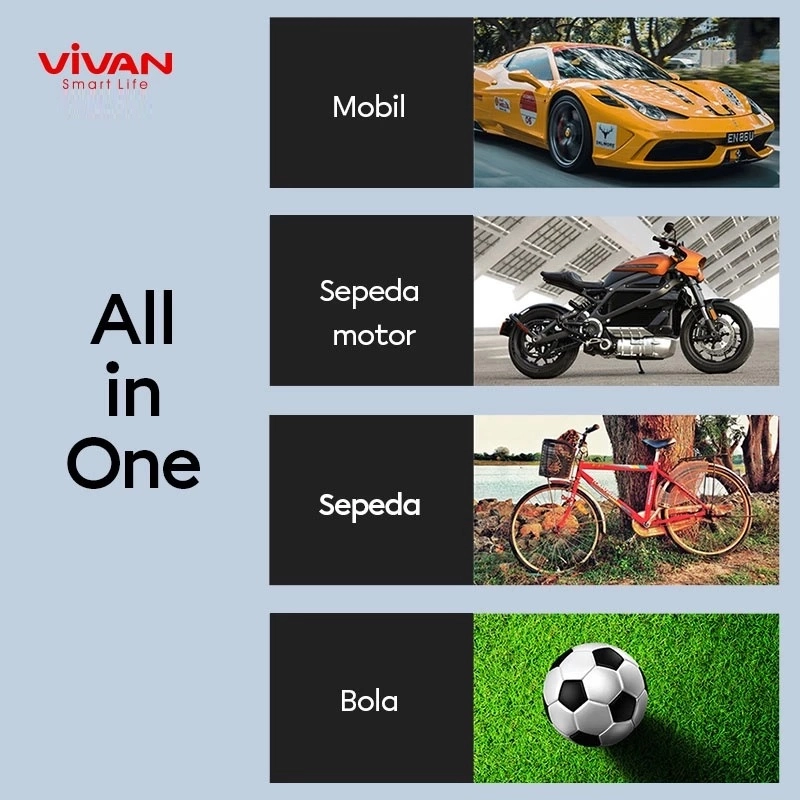 Product image UTAMAMEGA - Pompa Ban Mobil Portable VIVAN VTI02 Elektrik Air Compressor Mini Serbaguna LCD Display Pompa Angin Serbaguna