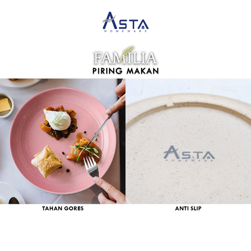 Product image Asta Piring Makan Jerami Gandum Tebal Food Grade - Satuan Warna Beige