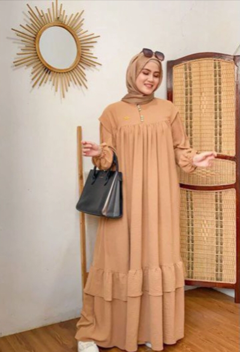 Product image Amha Collection - GAMIS MAXI LONG KALLA DRESS AIRFLOW PREMIUM ALL SIZE COKSU