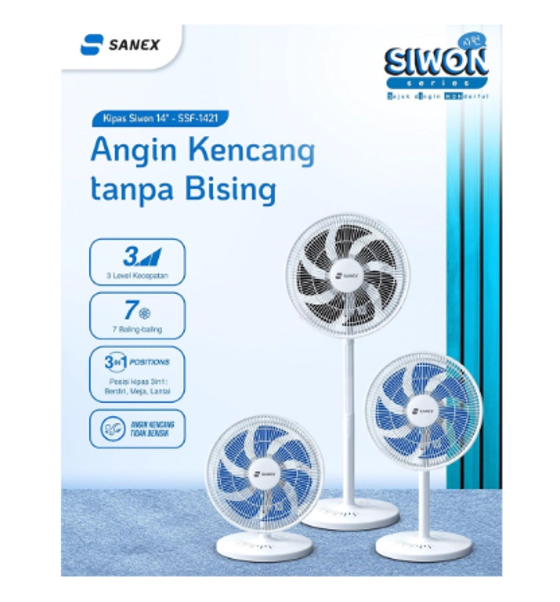 Product image UTAMAMEGA - Kipas Angin Stand & Desk Fan 3in1 14Inch Sanex SSF-1421R Remote Control Type SSF-1421R