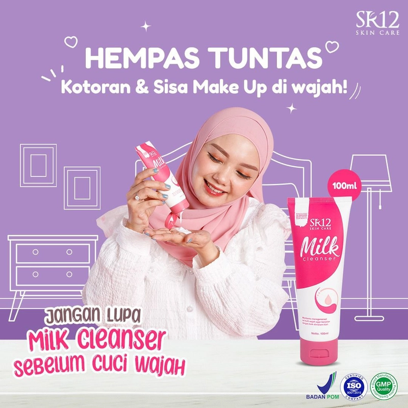 Product image SR12 Milk Cleanser Membersihkan Makeup Dan Kotoran Di Wajah 100 ml Milk Cleanser