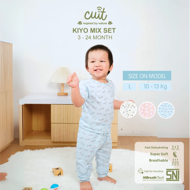 Product image CHARACTER 2 - Kiyo Mixsleeve Set M Blue Whale