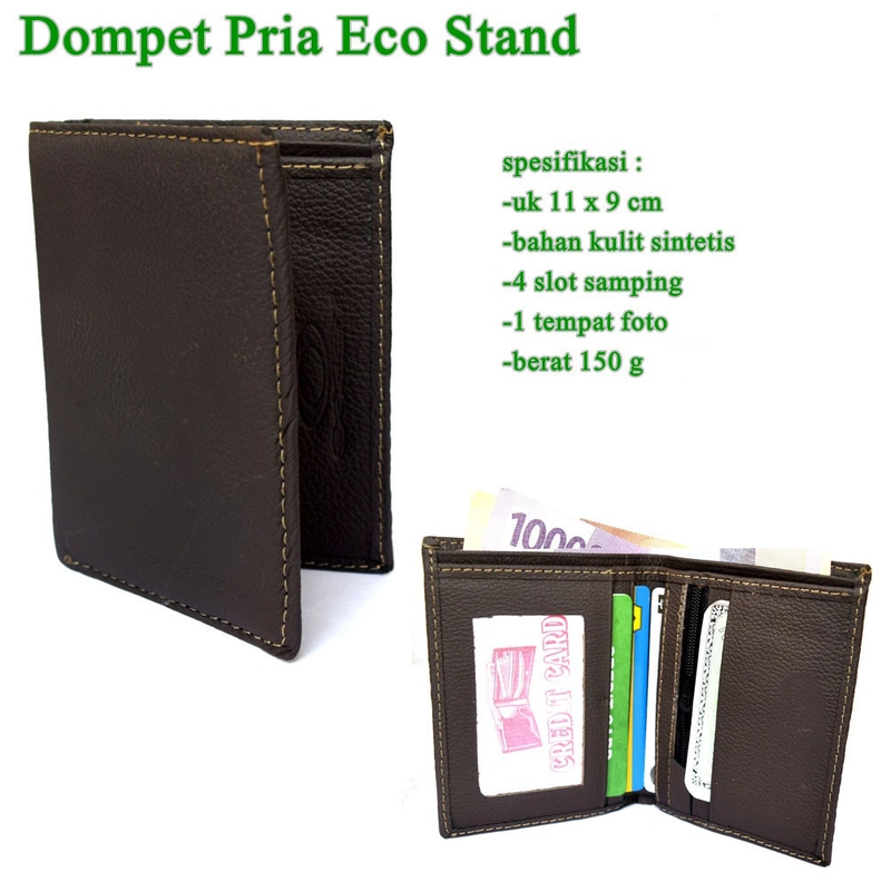 Product image Lanc Fashion - Dompet Lipat Saku Pria Eco Cofee Klasik TIPE STAND