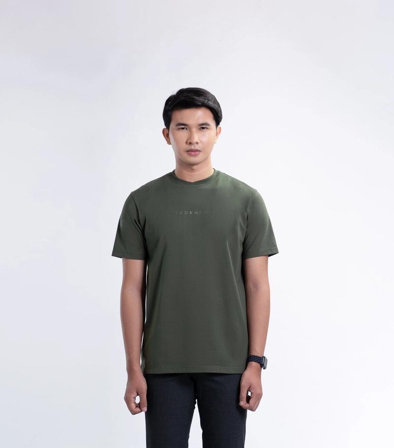 Product image Fadkhera - T- Shirt Fadkhera Modern Dewasa Alzam Olive M Short
