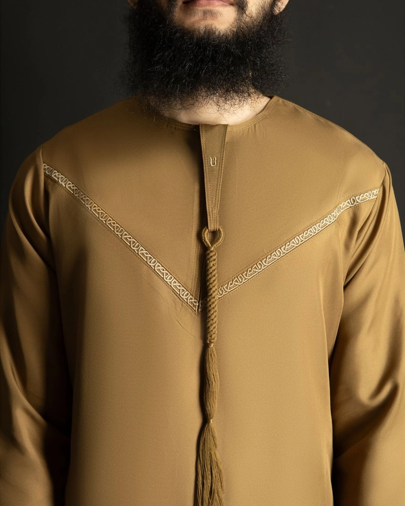 Product image Local Project - Al-Ameer Tan Mocha - Jubah Pria Dewasa Gamis Lengan Panjang S Mocha