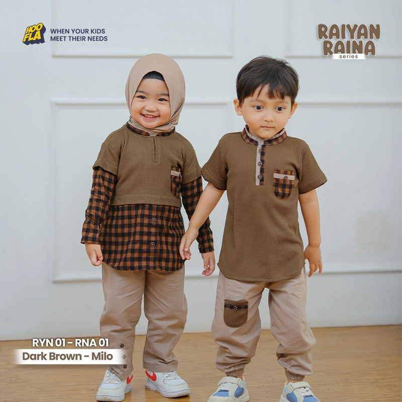 Product image Hoofla - Pakaian Anak Perempuan Raina Set Series S Dark Brown - Milo