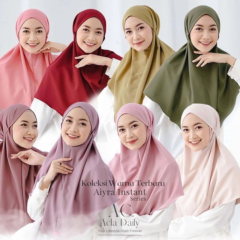 Product image Acla Daily - Jilbab Bergo Aiyra Instan Series Diamond Stretch M Black