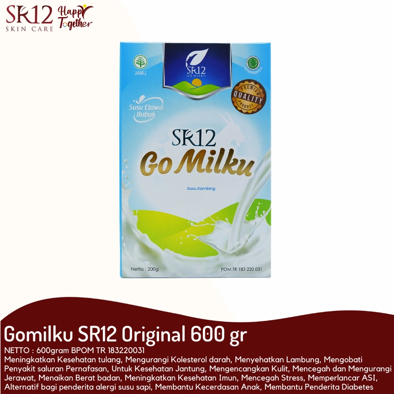 Product image Go Milku SR12 Susu Kambing Etawa Gomilku Original Melancarkan Asi Menyehatkan Jantung 200 gr Original