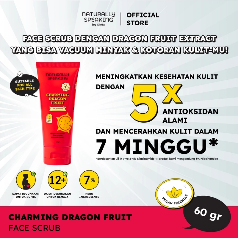 Product image Naturally Speaking By Erha - Charming Dragon Fruit Face Scrub 60gr Face Scrub