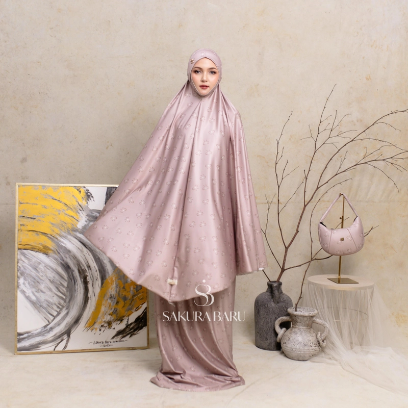 Product image Sakura Baru - Mukena Naisya Motif Pita Laser Cut Premium All Size Coksu